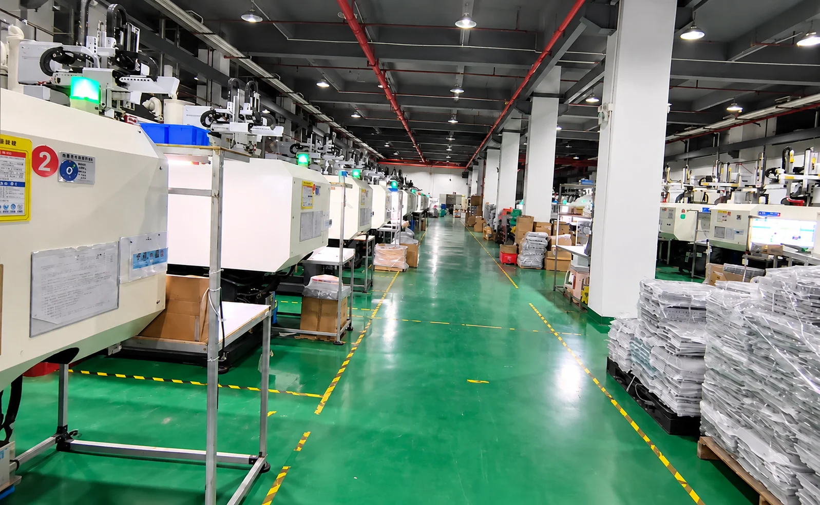 Plastic overmolding production workshop